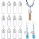thumbnail image 1 of 12Pcs 3 Styles Clear Glass Wish Bottle Pendants with Alloy Cover Column Charms Platinum 30~42x11mm Hole: 2.5mm 4pcs/style, 1 of 9