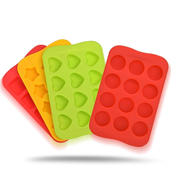 ibasenice Chocolates Mold Ice Cube Tray Green Food Grade Silicone Jelly Making 1Pcs