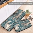 thumbnail image 6 of GZHJMY Kitchen Rugs 2 Piece Waterproof Non Slip Kitchen Mat Horses and Flowers Kitchen Rug Set for Sink Office Kitchen Cafe, 19.7"x47.2"+19.7"x27.6" Carpet Runner, 6 of 7
