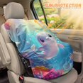 thumbnail image 2 of KUIFORTI Baby Car Seat Cover, Dolphin Print Baby Car Seating Sun Shade Cover for Keeping Infant Car Seat Cool, Foldable Car Accessories, Easy to Install, 2 of 7