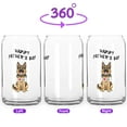 thumbnail image 2 of Cute German Shepherd Loves Dad Happy Father's Day 16oz Glass Cup Mug Alsatian Dog Lover Gifts Glass Can - 12008, 2 of 5