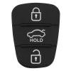 Para Coche Almohadilla de goma de 3 botones para Hyundai Kia Flip carcasa de llave de coche remota (con letra)