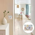 thumbnail image 7 of Yayeee Toggle Light Switch Wall Plate 3-Gang 6.37"x4.48" Decorative Outlet Cover, Blue Retro Flower, 7 of 7