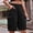 01 Black, variant on Women's Casual Loose Fit Multi-Pockets Twill Bermuda Cargo Shorts Y2K Baggy Knee Length Shorts Grunge Techwear