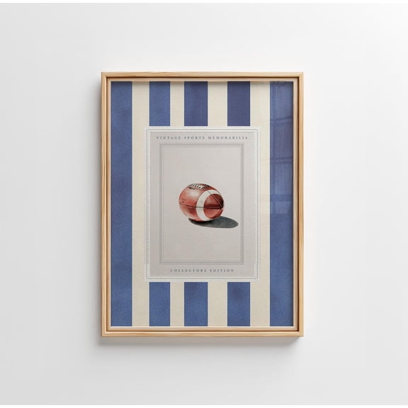 Vintage Football Room Artwork Neutral Sports Nursery Decor Wall Decor Unframed Paper Print
