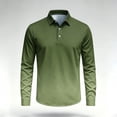 thumbnail image 6 of Bovxnpu Mens Long Sleeve Shirts Button Tee Dress Golf Shirt Gradient Button Down Shirt Casual Collared Tops, 6 of 6