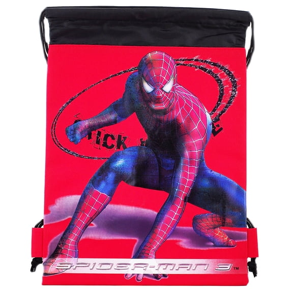 Spiderman Character Authentic Licensed Red Drawstring Bag