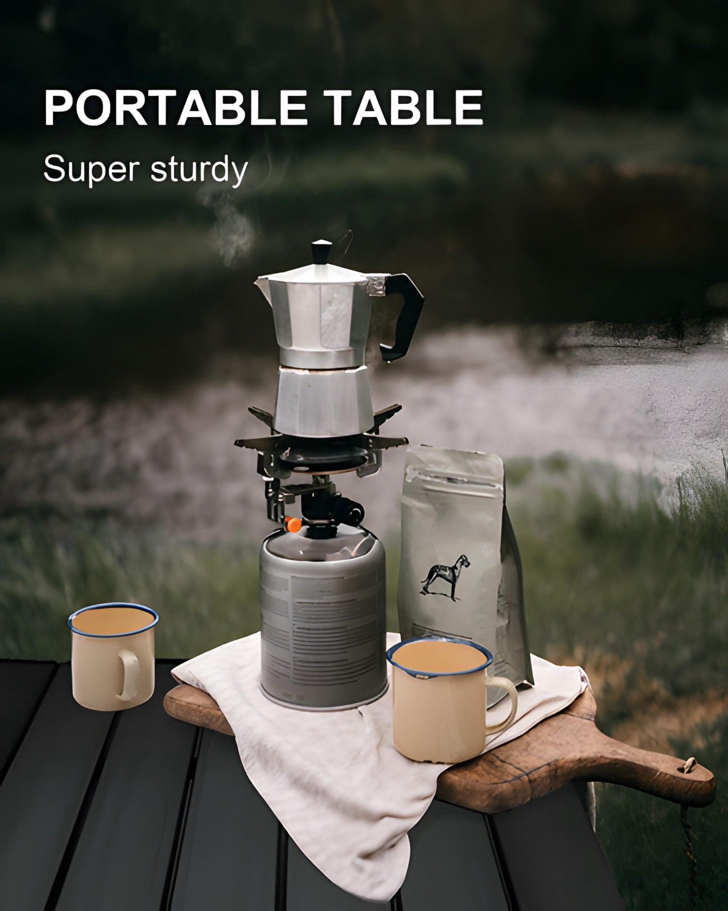 Ultralight Camping Table, Compact Aluminum Folding Beach Table with Carry Bag for Outdoor, Picnic BBQs, and Cooking