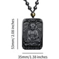 thumbnail image 2 of Black Obsidian Buddha Jade Pendant, Zodiac Bodhisattva Talisman,Healing Crystal Stone Amulet (Certificate), 2 of 7