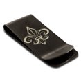 thumbnail image 2 of Stainless Steel Valorous Fleur De Lis Engraved Money Clip Credit Card Holder, 2 of 2