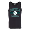 thumbnail image 2 of Wild Bobby City of Seattle Baseball Fantasy Fan Sports Men's Tank Top, Black, Small, 2 of 6