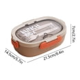 thumbnail image 3 of Bento Lunch Box, Reusable 4-Compartment Food Container with Utensils,Leak Proof, Easy to Clean,Khaki, 3 of 6