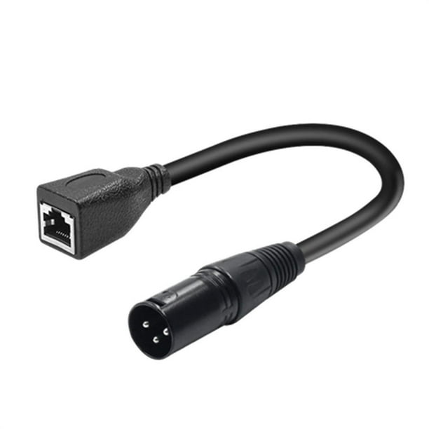 Cable convertidor XLR de a , Cable conector de red de 3cm/1ft, Cable de Audio XLR duradero para cabezas móviles, escenario, Djs, fiesta,