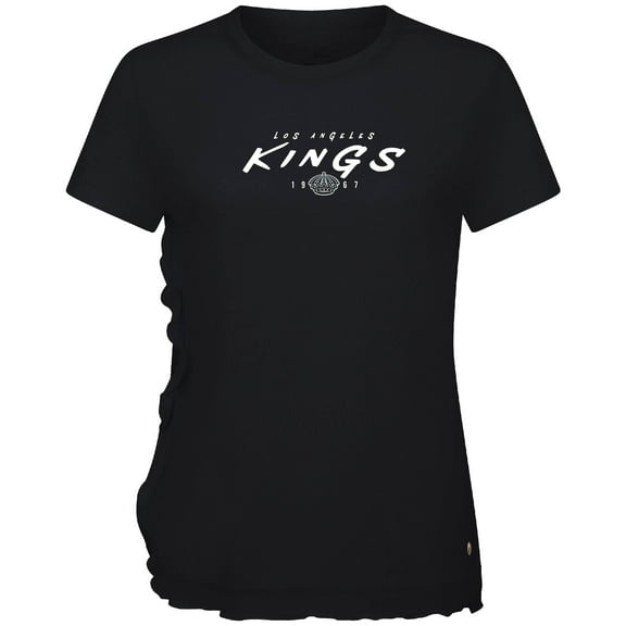 Women's Levelwear  Black Los Angeles Kings  Airflow Scratched T-Shirt