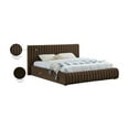 thumbnail image 2 of Meridian Furniture Nico Brown Velvet Queen Bed, 2 of 8