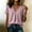 Pink, variant on Sevevn Women's V Neck Pleated Front Blouse Cotton Blend Short Sleeve Loose Fit Casual Tunic Top Orange XL