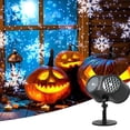 thumbnail image 1 of Christmas Snowflake Light Projector Intdoor 2 Sets, IP65 Waterproof Rotatable Snowfall LED Projector Lights, Christmas Decoration, 1 of 5