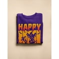 thumbnail image 3 of Happy Halloween Spooky House Sweatshirt Women -Image by Shutterstock, Female Medium, 3 of 4