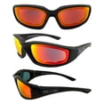 thumbnail image 7 of Epoch Eyewear Foam Padded Motorcycle Sunglasses Riding Glasses Z87+ Safety Glasses (Black-Red), 7 of 7