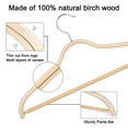 thumbnail image 4 of Perchas de madera TOPIA HANGER, elegantes y antideslizantes, paquete de 30 unidades, CT63N30, 4 of 7
