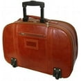 thumbnail image 2 of K-Cliffs Genuine Leather Rolling Briefcase Travel Luggage Laptop Bag, Brown Unisex, 2 of 6