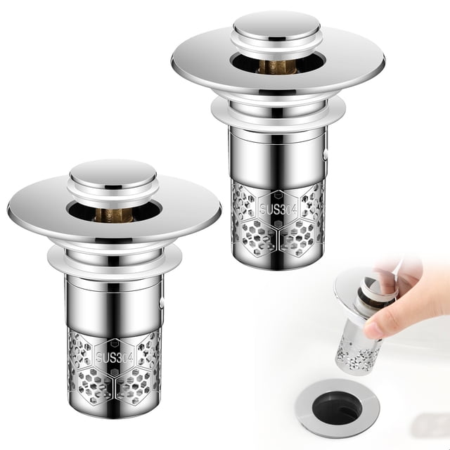 Cqxid Strainers Under $10 Drain Stopper Bathroom Up Drain Filter Drain Drain Plug Filter Drain Strainer With Anti Clogging Filter Basket Bullet Core Type Basin S