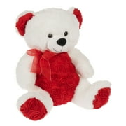 Way To Celebrate Large Plush, Rose Teddy, White