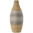 thumbnail image 5 of DecMode 19" Handmade Wrapped Brown Seagrass Vase with Layered Gray Paneling, 5 of 8