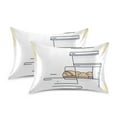 thumbnail image 2 of Minimalist Bread Pattern Satin Pillowcase 20''x30'' Double-Sided Print Soft Wrinkle Resistant, 2 of 9