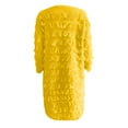 thumbnail image 4 of NAMTYQX Womens Sweater Jacket Warm Fringed Womens Cardigan Sweaters Knit Open Front Cute Long Sleeve Solid Color Yellow Size XL, 4 of 5
