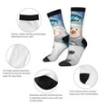 thumbnail image 6 of Goofa Christmas Snowman In The Snow Printed Men's Crew Socks, Soft Durable Breathable Moisture-Wicking with Odor Control Cotton socks, 6 of 9