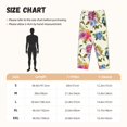 thumbnail image 2 of Pajama Pants Women, Carnation Hummingbird Pattern Sweatpants Soft Sleep Lounge Pants, Casual PJ Bottoms Pants with Pockets, 2 of 5