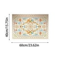 thumbnail image 3 of Boho Washable Area Rug Vintage Floral Design Non Indoor Carpet for Living Room Bedroom Entryway Kitchen with Rubber Backing Soft Low Pile Wool Cream Throw Rug, 3 of 5