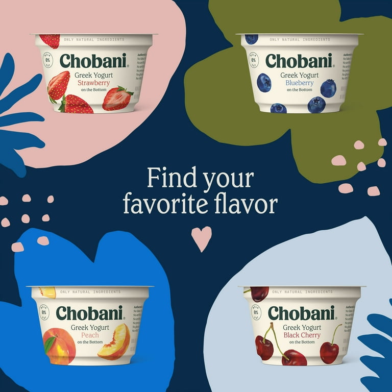 Chobani Non-Fat Greek Yogurt with Probiotics, Plain 5.3 oz