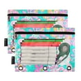 thumbnail image 2 of ALAZA 2 Pack Pencil Pouch Cute Floral Pencil Case for 3 Ring Binder Clear Window Pencil Bag Organizers, 2 of 6