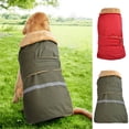 thumbnail image 1 of Dog Fleece Hoodie, Windproof Waterproof Dog Coat Fleece & Cotton Lined Warm Dog Jacket, Cold Weather Pet Apparel Clothes Vest for Small Medium Large Dog, 1 of 8
