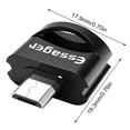 thumbnail image 2 of Essager Phone OTG Adaptador USB 3.0 Micro Macho a USB Hembra Convertidor para U-disk Keyboard Mouse, Negro Eigraketly EL5348-01B, 2 of 2
