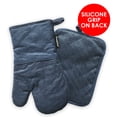 thumbnail image 2 of SharpChef Heat and Slip Resistant Silicone Oven Mitt and Pot Holder Set, Soft Cotton Lining, Waterproof, BPA-Free - Blue, 2 of 6