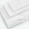 thumbnail image 4 of Great Bay Home Quick-Dry 100% Cotton 6 Pack Hand Towel Set, White, 4 of 6
