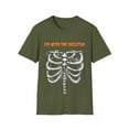 thumbnail image 2 of I'm with the Skeleton Funny Trick or Treat Halloween Tee, 2 of 5