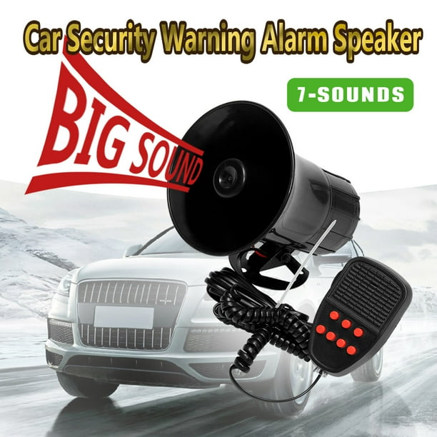 Car Auto 12V 100W Remote Control 7 Sound Electronic Alarm Warning