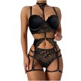 thumbnail image 2 of Qetyuw Lace Bras for Women No Wire Lift T-shirt Bras Cotton Comfort Bralettes Shapewear Daily Full Figure Bras Sets, 2 of 6