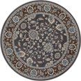 thumbnail image 1 of Art Carpet 841864105087 5 ft. Kensington Collection Jacobean Border Woven Round Area Rug, Gray, 1 of 1