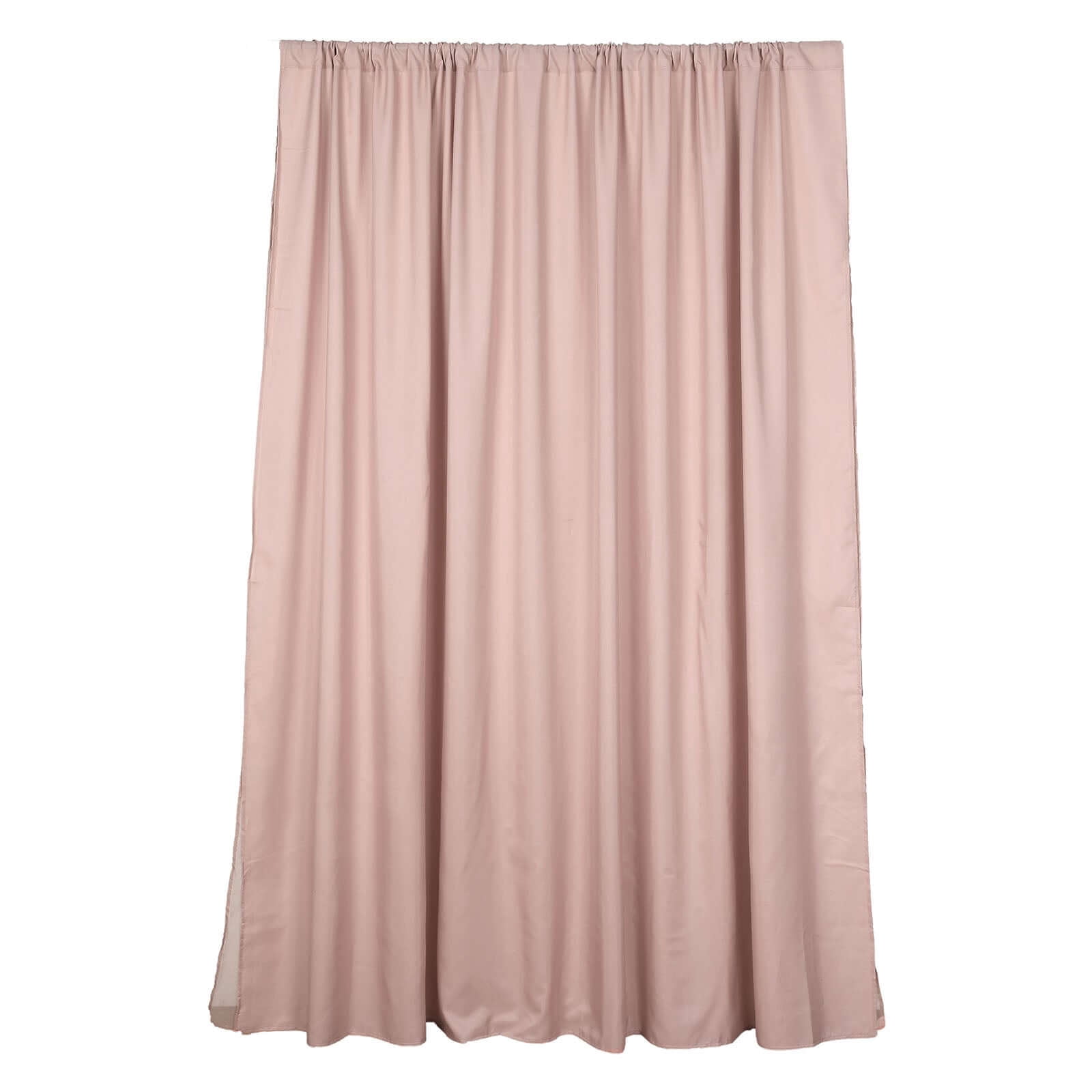 Efavormart 10ftx10ft Dusty Rose Dual Layered Polyester Sheer Chiffon Backdrop Curtains With Rod Pockets