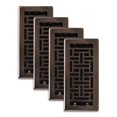 thumbnail image 1 of Rejillas decorativas Floor Register AJH410-RB Oriental de 4 x 10 pulgadas, paquete de 4 unidades, 1 of 9