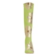 thumbnail image 4 of FSJ Women Cute Knee High Boots Pointed Closed Toe Chunky High Heel Side Zipper Daisy Flowers Heeled Tall Boots Date Shoes Size 8 Green, 4 of 4