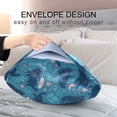thumbnail image 4 of Yayeee Pillowcase Standard Size Set of 2 Satin Wrinkle Resistant Envelope Pillow Case, Blue Forest Cat Pattern, 4 of 8
