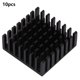 thumbnail image 2 of Chip De Disipador De Calor, 10 Uds., P25x10x25-B, Aleta De Refrigeración Negra De Aluminio, 2 of 7