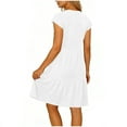 thumbnail image 6 of Ashirexll Flowy Dresses for Women, Womens Summer Dresses, Printed Sleeveless Round Neck Loose Comfortable Short Nightgown, 6 of 6