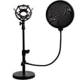 thumbnail image 3 of 1 Ensemble de Support de Microphone Professionnel Réglable pour Table avec Filtre de Micro, 3 of 8